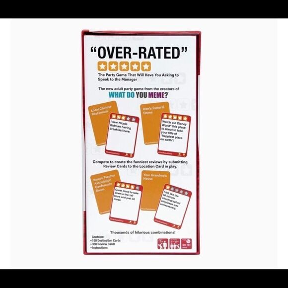 NEW Over-Rated – The Adult Party Game by What Do You Meme? - Picture 2 of 6